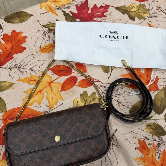 Coach Handbags - Coach Signature Brown Crossbody Bag